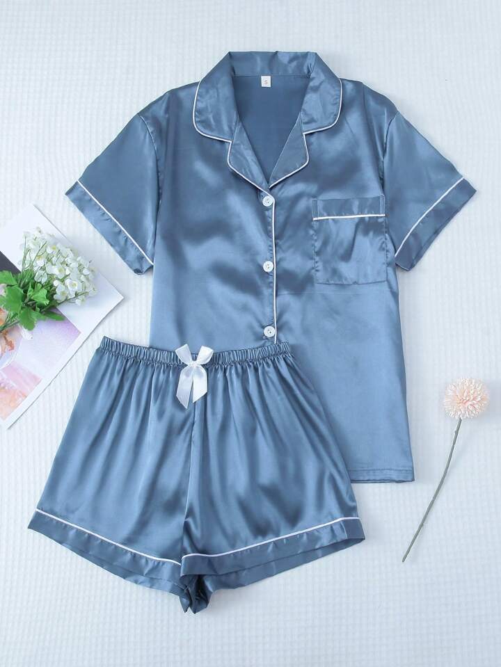 Conjunto de pijama de satén