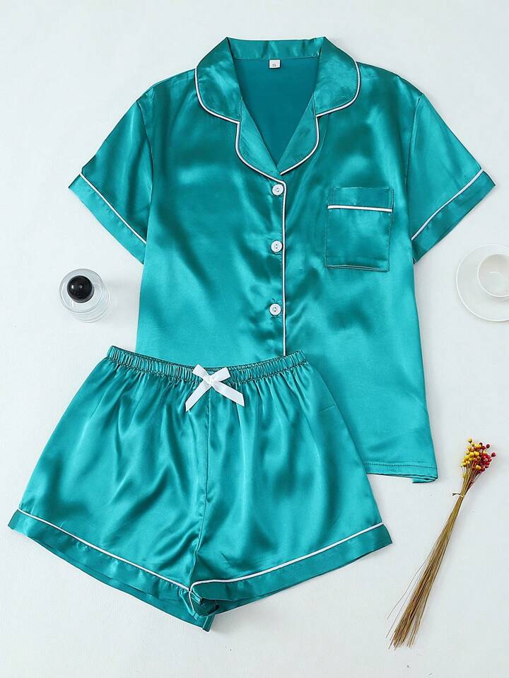 Conjunto de pijama de satén