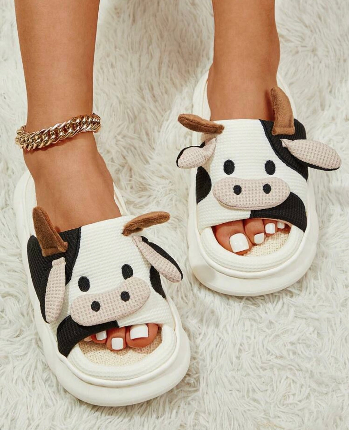 Zapatillas de vaca