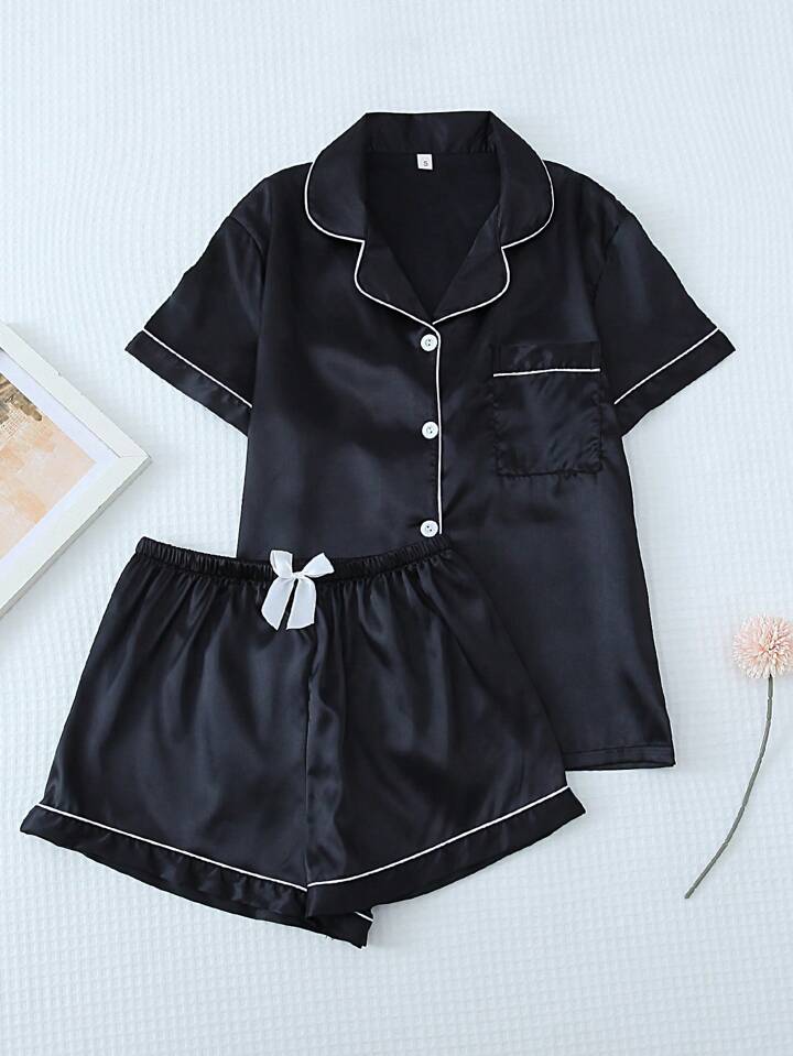 Conjunto de pijama de satén